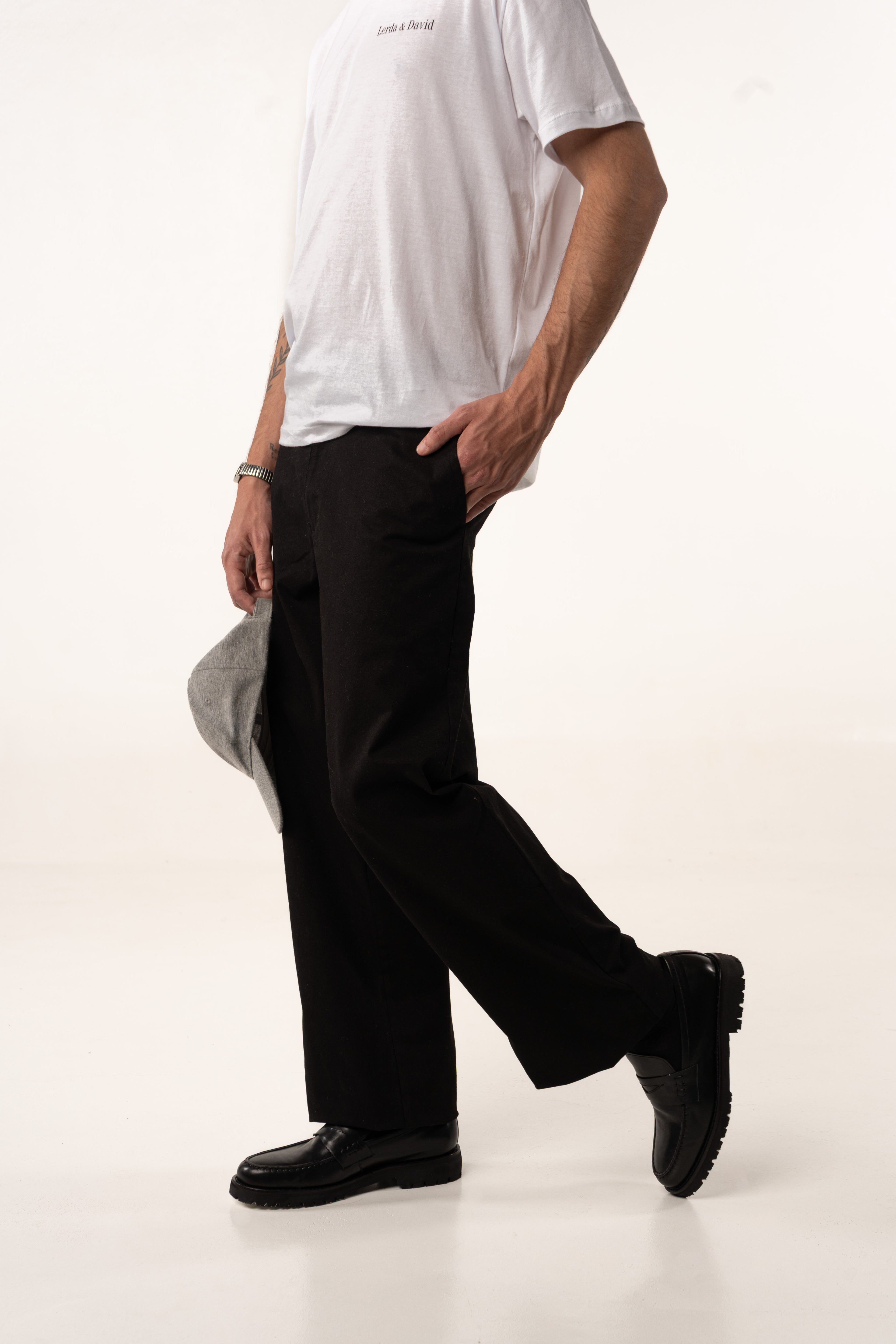 Pantalón Chino de Gabardina – Negro