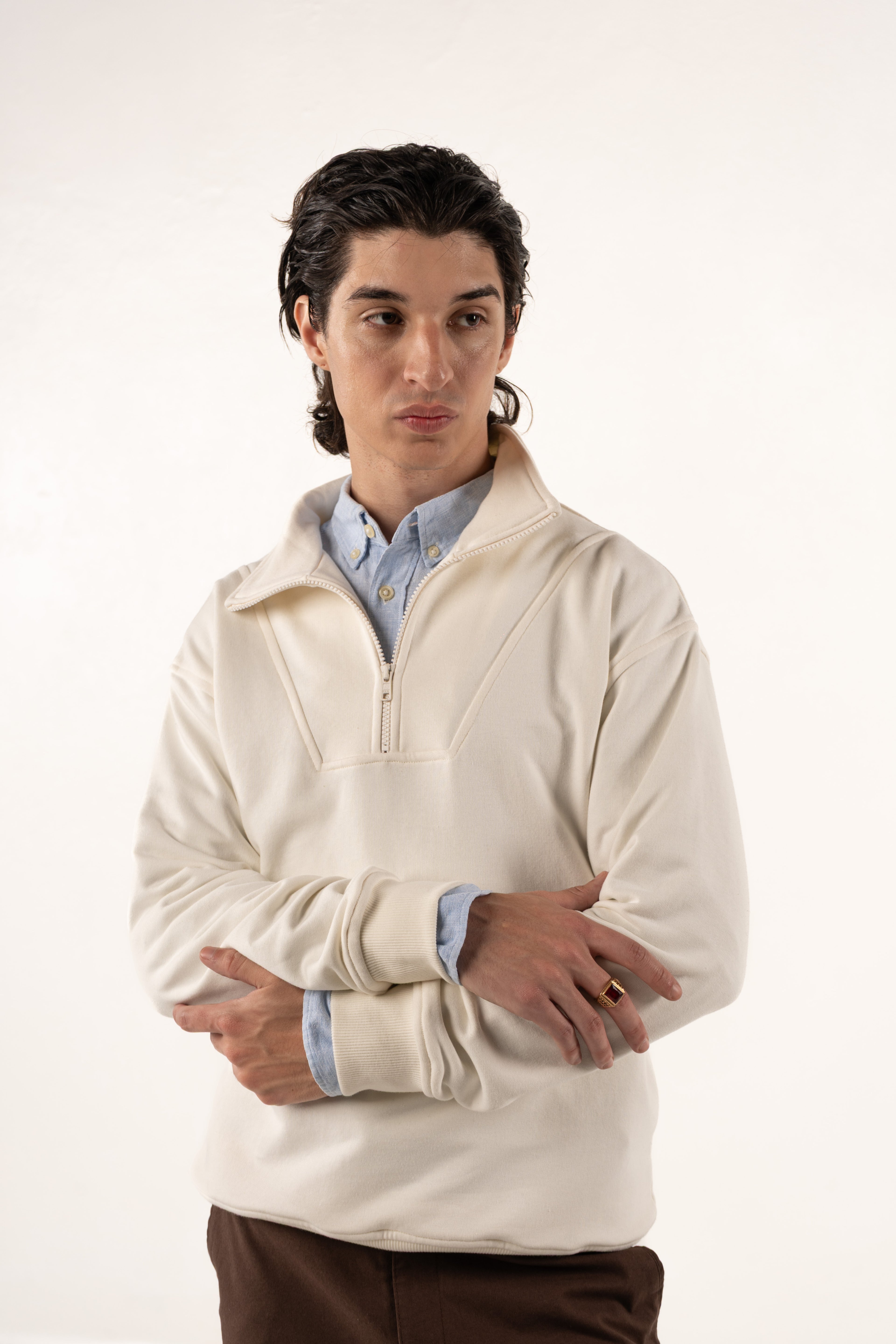 Buzo con cierre Crudo – Lerda & David