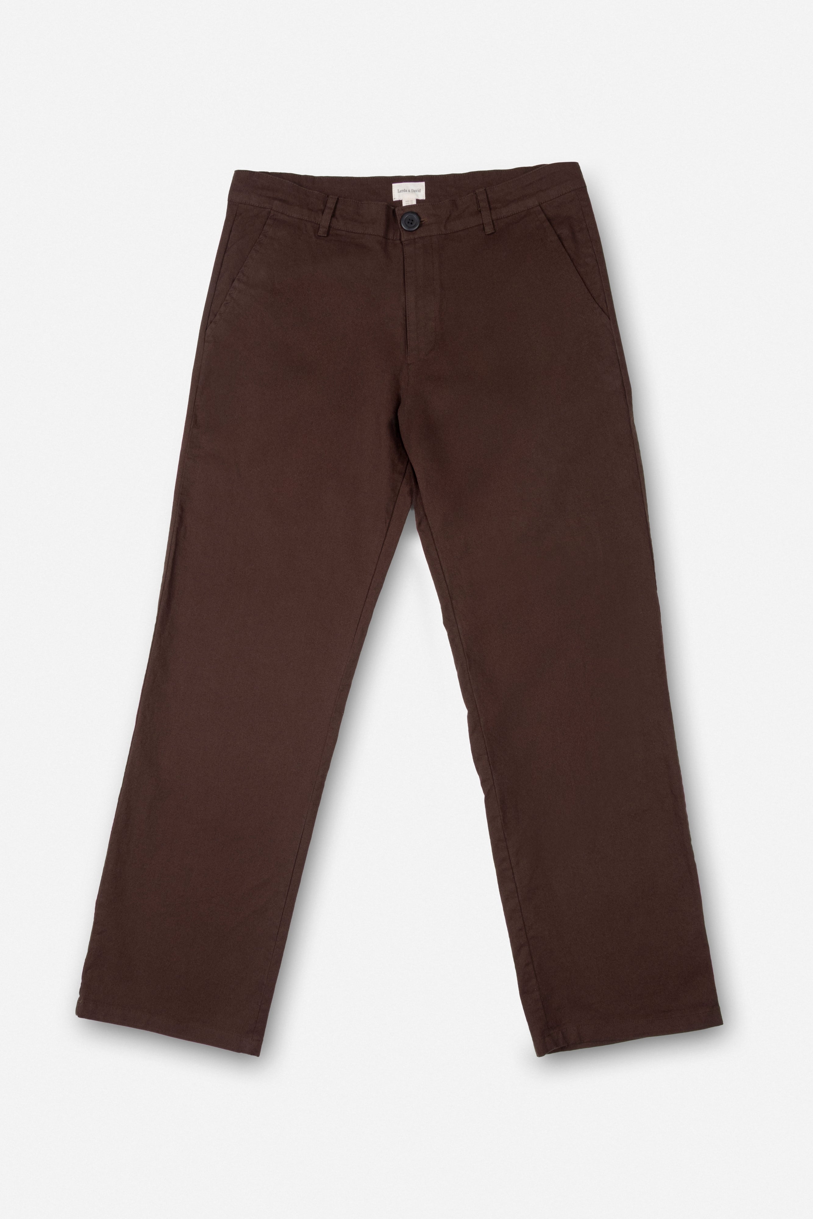 Pantalón Chino de Gabardina – Chocolate